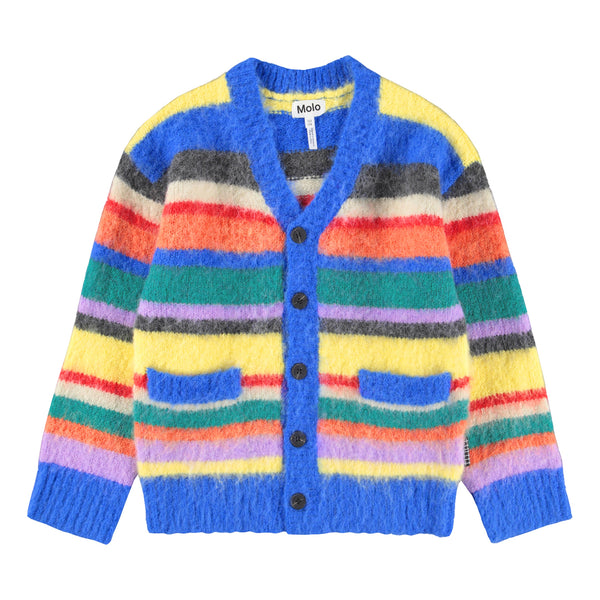 Cardigan in maglia multicolor per bambina