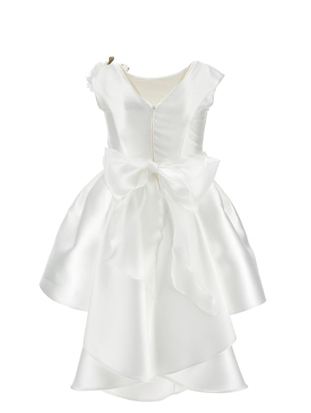 Abito bianco con coda per bambina
