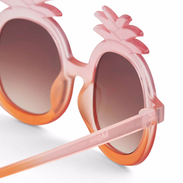 Occhiale da sole a forma di ananas rosa e arancione per bambina