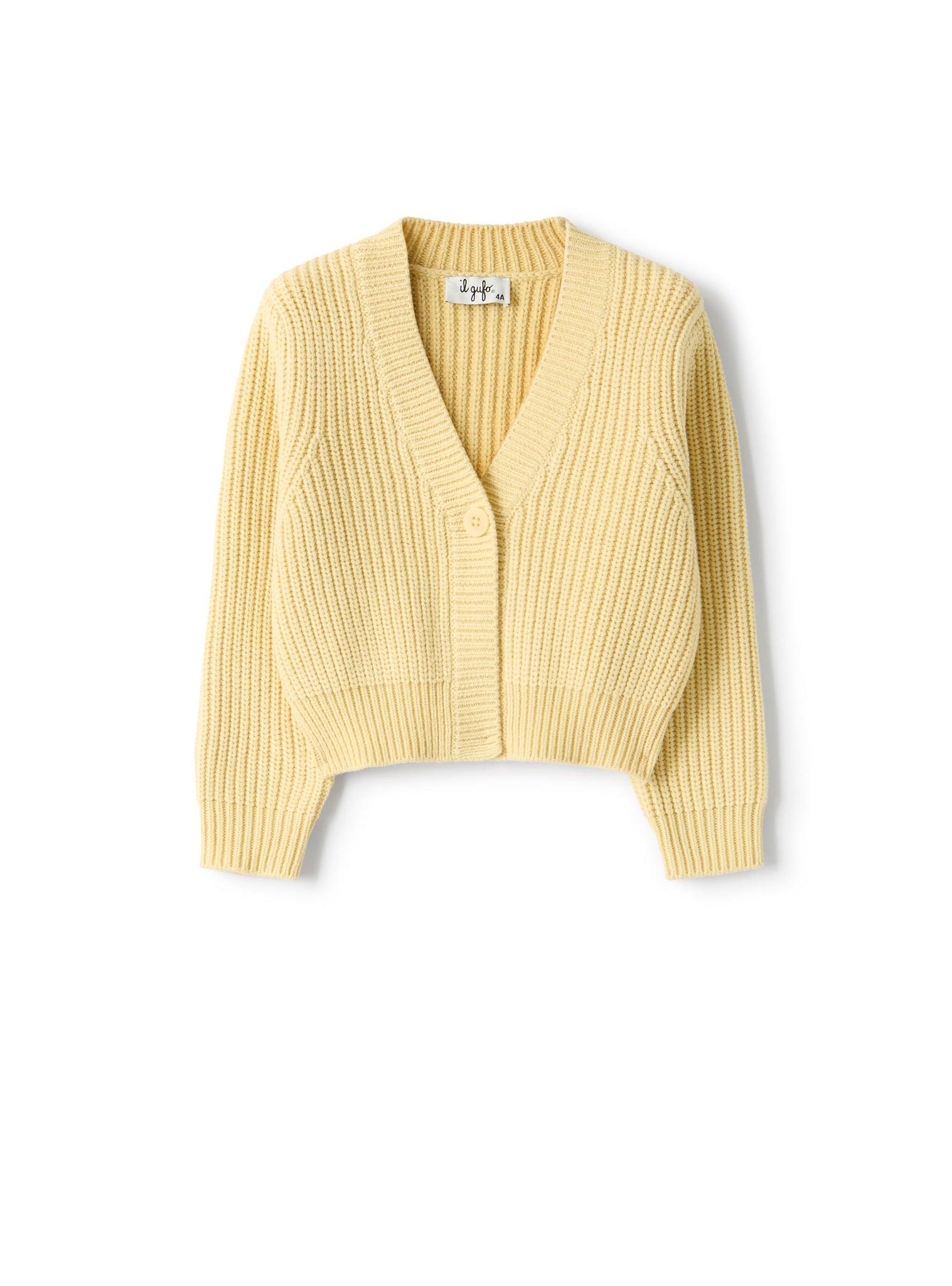 Cardigan in maglia giallo per neonata e bambina