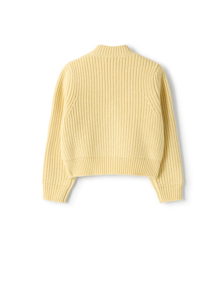 Cardigan in maglia giallo per neonata e bambina