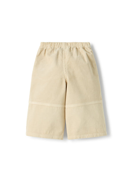 Pantalone beige in velluto a coste per neonata