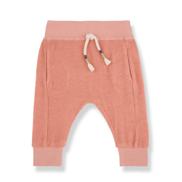 Pantalone in spugna corallo per neonati