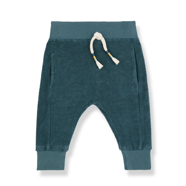 Pantalone in spugna petrolio per neonati