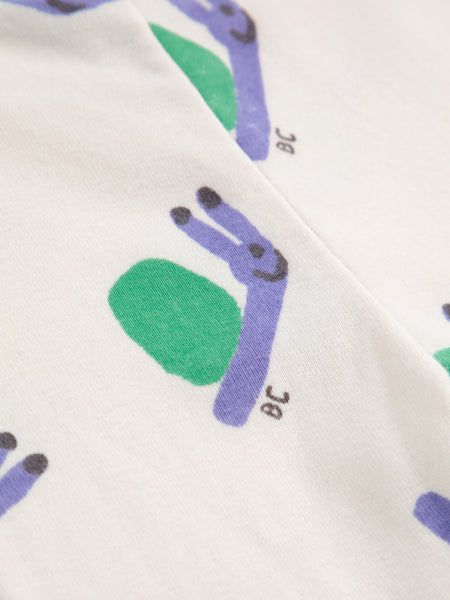 Leggings bianco con stampa all over per neonata