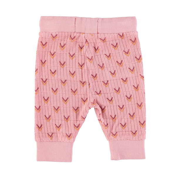 Pantalone rosa con stampa all over per neonata