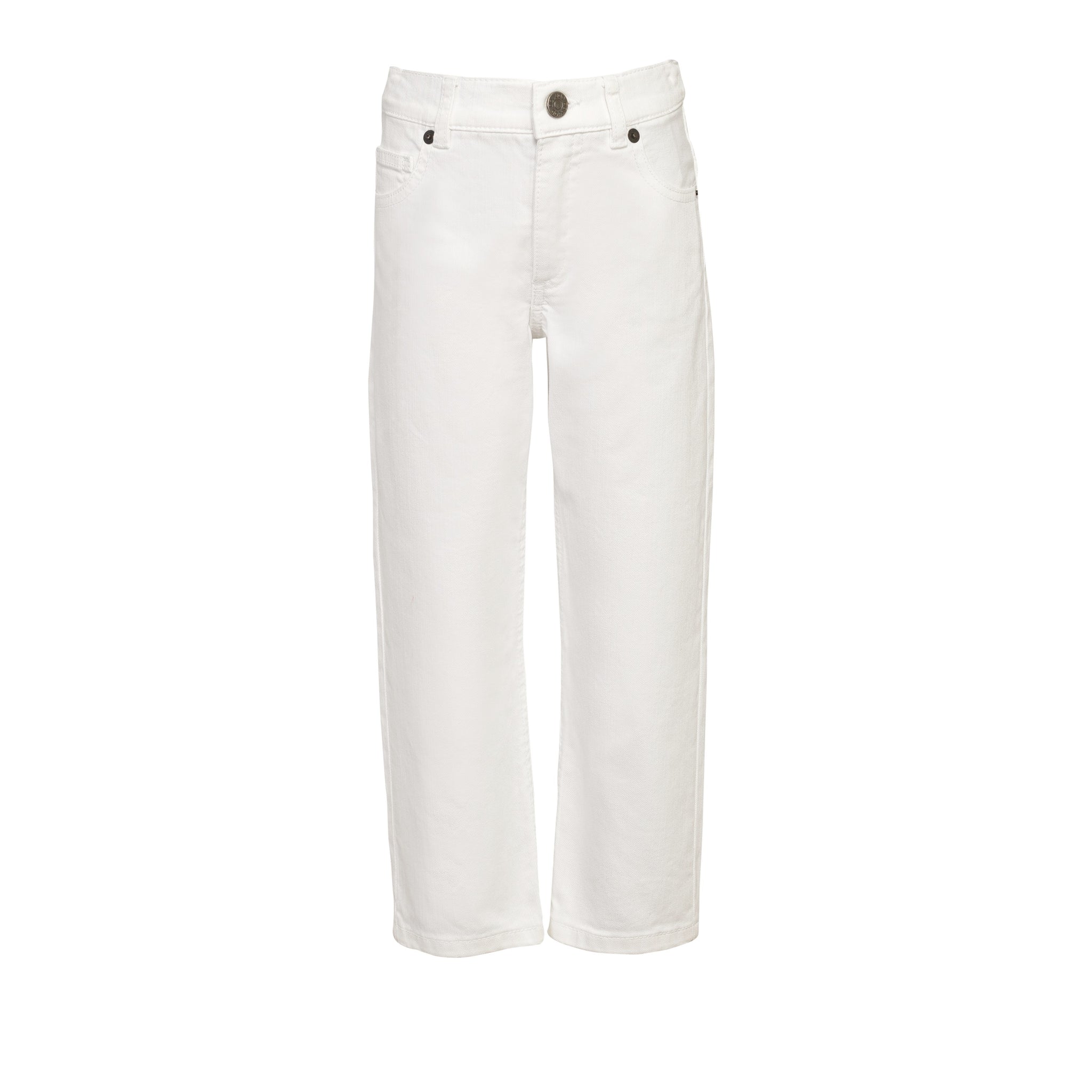 Jeans in denim bianco per bambini