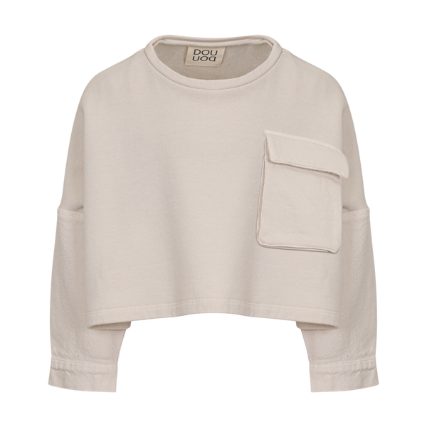 Felpa beige per bambina
