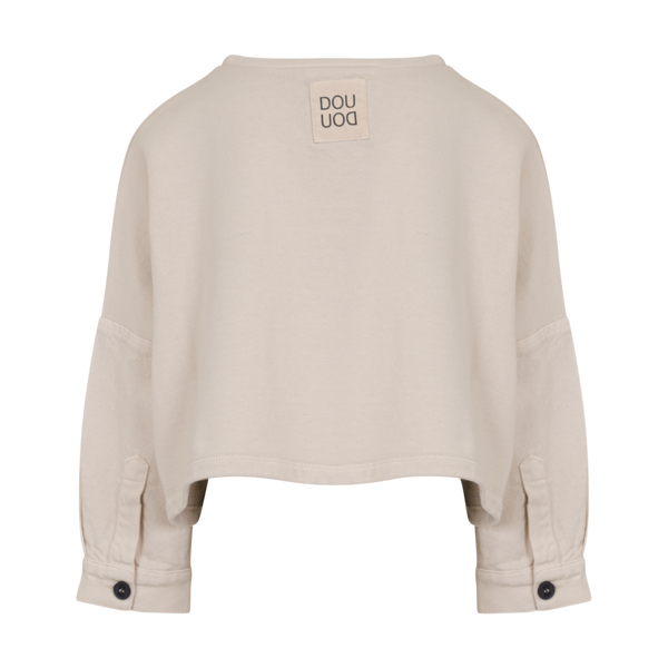 Felpa beige per bambina