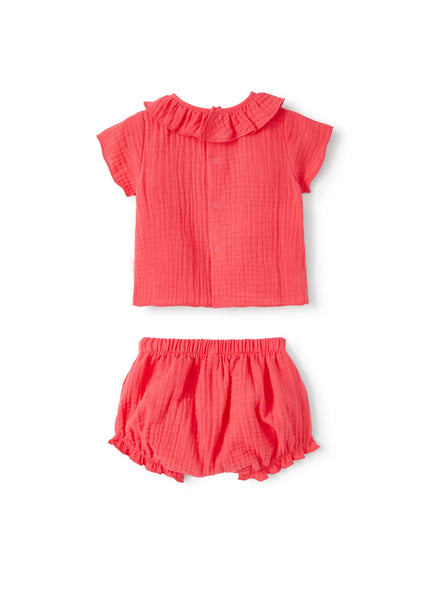 Completo fragola blusa + culotte per neonata