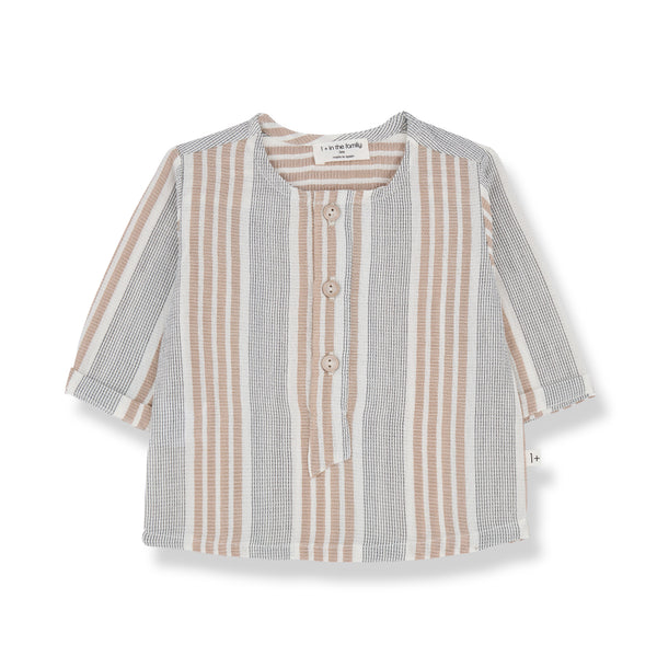 Camicia a righe serafino multicolor per neonato