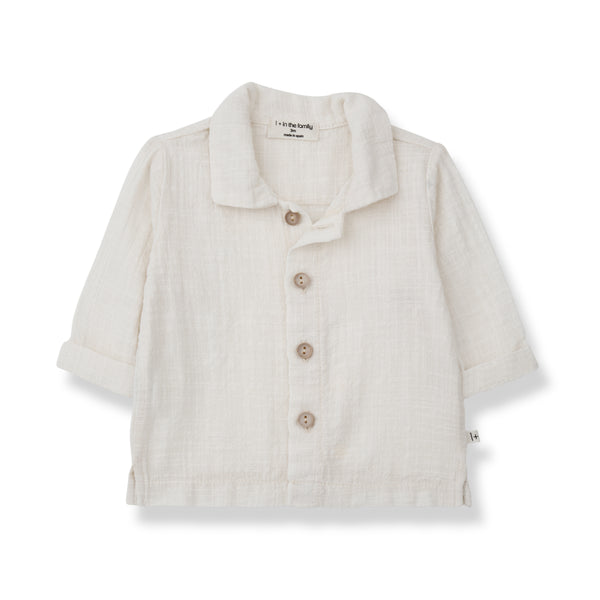 Camicia avorio per neonato