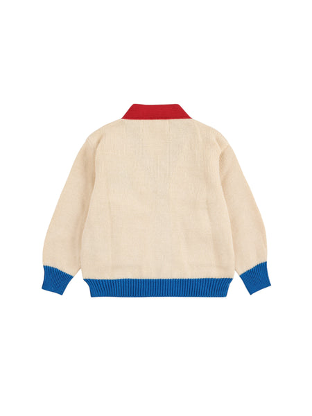 Cardigan in maglia color block multicolor per neonato BOBO CHOSES B225AB098 UNI 