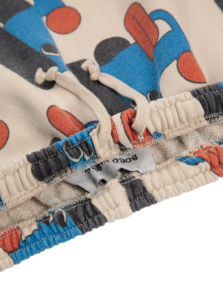 Pantaloni in felpa beige con stampa all over per neonato e bambino BOBO CHOSES B225AC064 UNI 