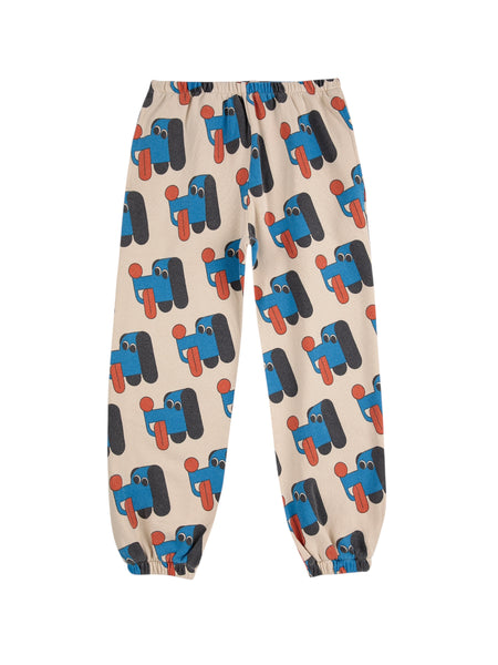 Pantaloni in felpa beige con stampa all over per neonato e bambino BOBO CHOSES B225AC064 UNI 