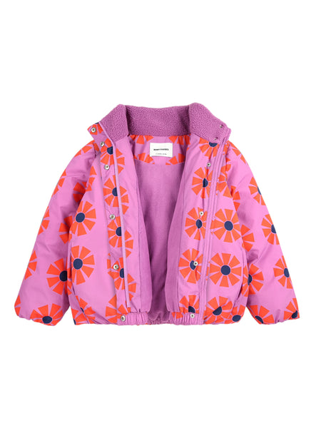 Piumino viola con stampa all over per neonata e bambina BOBO CHOSES B225AC125 UNI 