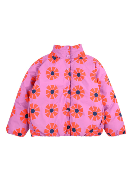 Piumino viola con stampa all over per neonata e bambina BOBO CHOSES B225AC125 UNI 