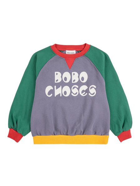 Felpa color block multicolor per neonati e bambini BOBO CHOSES B225AC137 UNI 