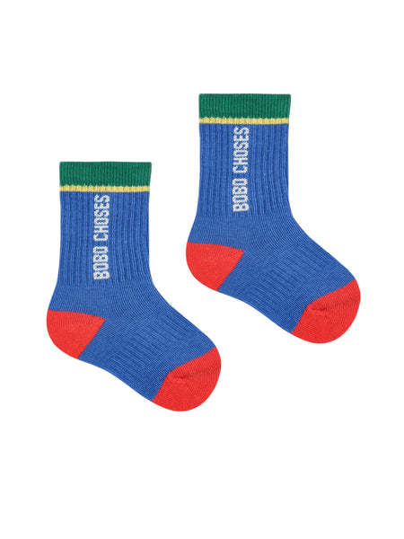 Calzino blu con stampa per neonato BOBO CHOSES B225AH037 UNI 