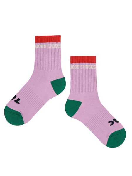 Calzino lavanda con stampa per neonati e bambini BOBO CHOSES B225AI011 UNI 