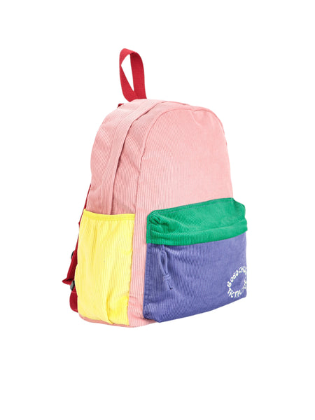 Zaino color block in velluto a coste multicolor per bambina BOBO CHOSES B225AI055 UNI 