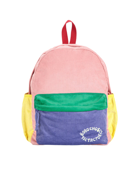 Zaino color block in velluto a coste multicolor per bambina BOBO CHOSES B225AI055 UNI 