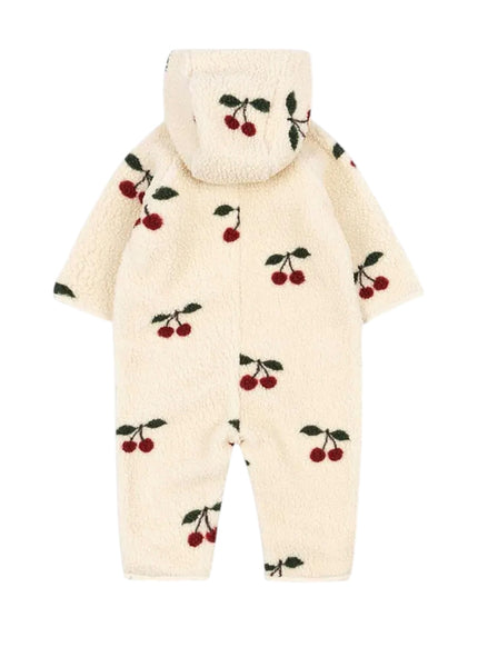 Tutina orsetto panna con stampa all over per neonata Konges slojd KS103480 MA GRANDE CERISE 