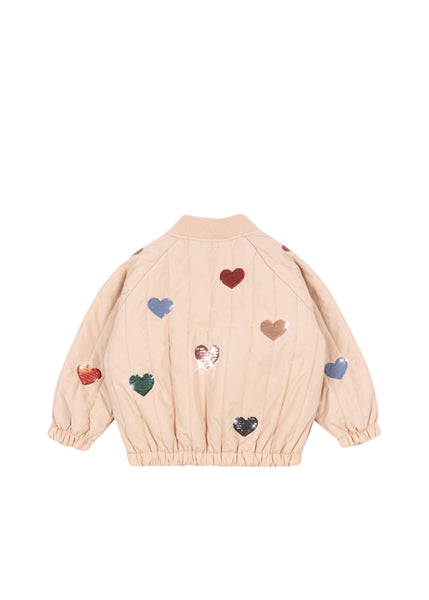 Bomber trapuntato rosa con paillettes per neonata e bambina Konges slojd KS103490 CAMEO ROSE 