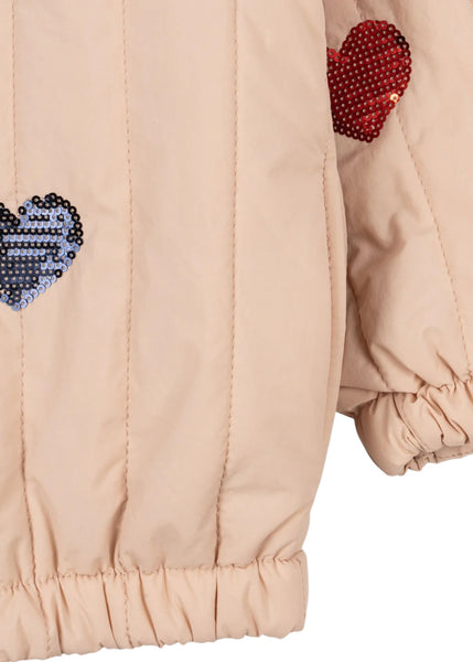 Bomber trapuntato rosa con paillettes per neonata e bambina Konges slojd KS103490 CAMEO ROSE 