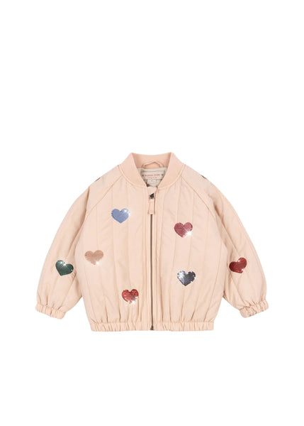 Bomber trapuntato rosa con paillettes per neonata e bambina Konges slojd KS103490 CAMEO ROSE 