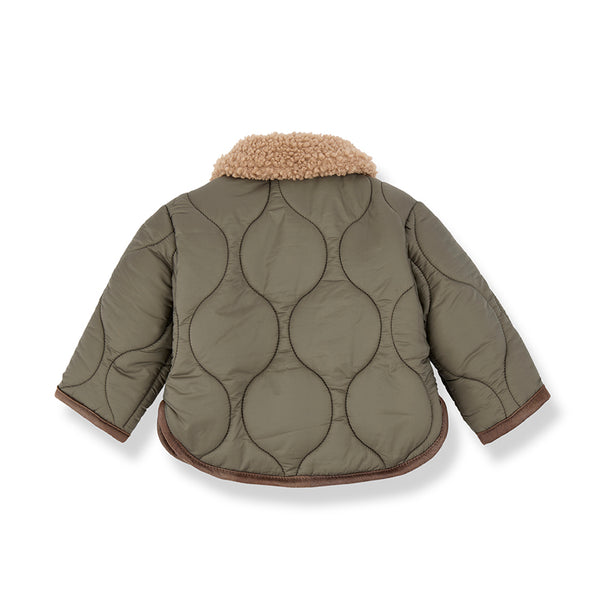 Giubbino verde trapuntato con ecomontone per neonati 1+ more in the family EMERALD KHAKI 
