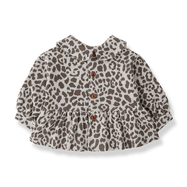 Maglia taupe con stampa leopardata per neonata 1+ more in the family FERRARA DARK-TAUPE 