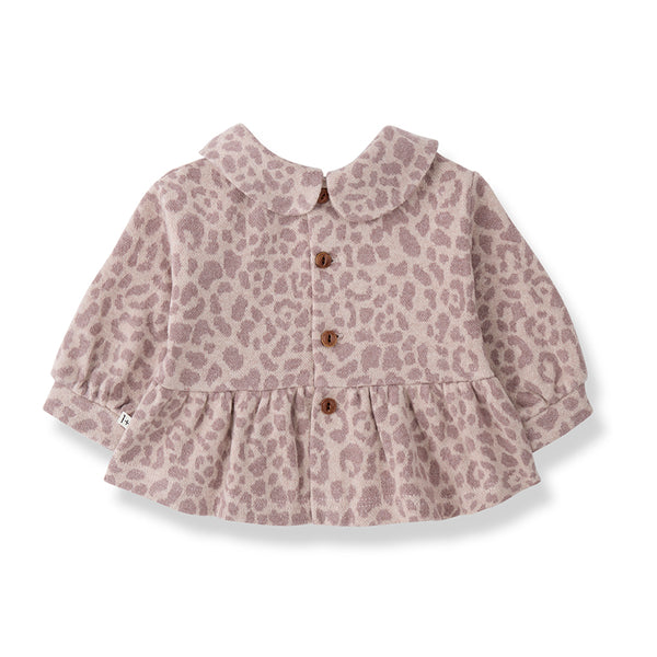 Maglia rosa con stampa leopardata per neonata 1+ more in the family FERRARA NUDE 