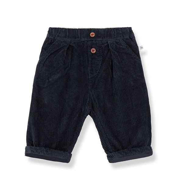 Pantalone blu in velluto a coste per neonato 1+ more in the family QUEBEC BLUE 