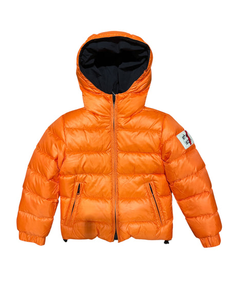 Piumino arancio fluo reversibile in nero per bambino AFTER LABEL 3431O00036 SOLERO/BLACK 