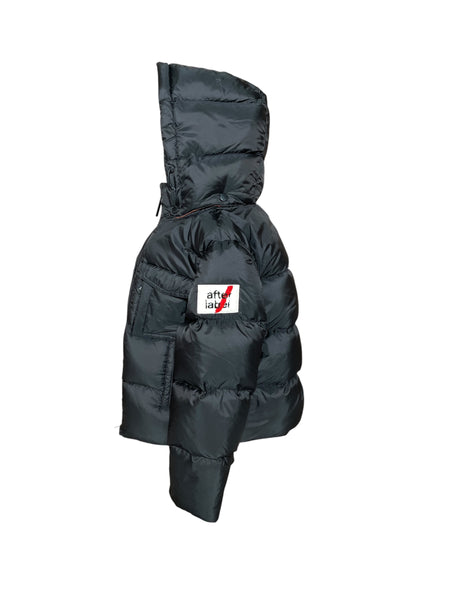 Piumino nero con dettagli arancio per bambino AFTER LABEL 3431O00044 BLACK 