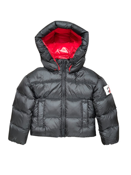 Piumino nero con dettagli rossi per bambina AFTER LABEL 3441OY00031 BLACK 