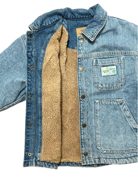 Giubbino in denim imbottito per bambini American Vintage KJOY17A AUTHENTIQUE STONE 