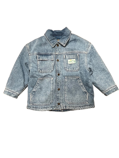 Giubbino in denim imbottito per bambini American Vintage KJOY17A AUTHENTIQUE STONE 