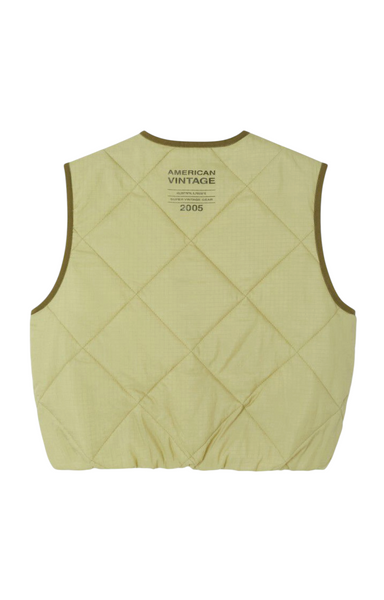 Giubbino smanicato verde pistacchio per bambini American Vintage KYUP16A REPTILE 