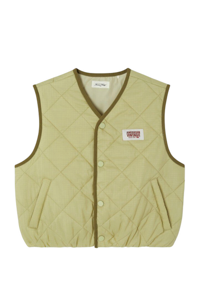 Giubbino smanicato verde pistacchio per bambini American Vintage KYUP16A REPTILE 