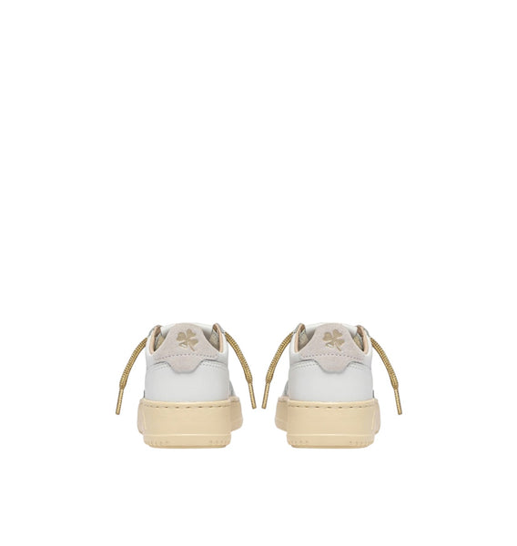 Sneakers in pelle bianca con lacci oro per bambina Autry KULK FI01 