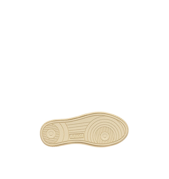 Sneakers in pelle bianca con lacci oro per bambina Autry KULK FI01 