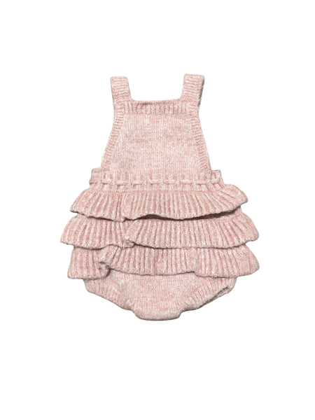 Salopette rosa in maglia per neonata Babby 26238 80 