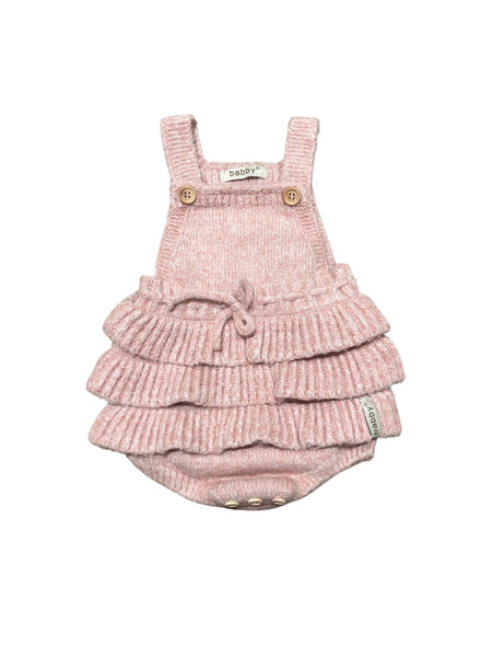 Salopette rosa in maglia per neonata Babby 26238 80 