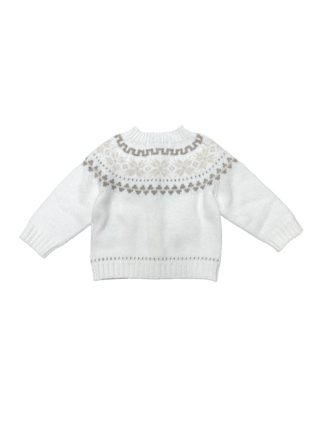Cardigan bianco latte con ricami multicolor per neonati Babby 26284 10 