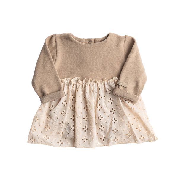 Abito con body sabbia per neonata Bamboom 1202TE00088 SAND 
