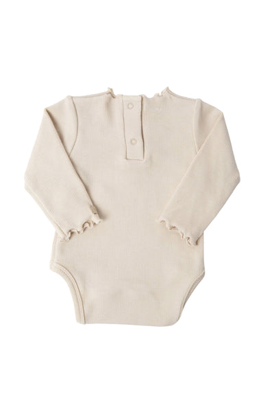 Body burro a costine per neonata Bamboom 1205TE00085 WARM WHITE 