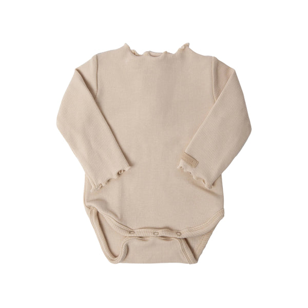Body burro a costine per neonata Bamboom 1205TE00085 WARM WHITE 