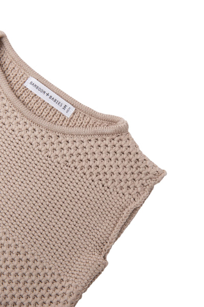 Smanicato in maglia rosa antico per neonata Bamboom 1209 PINK 